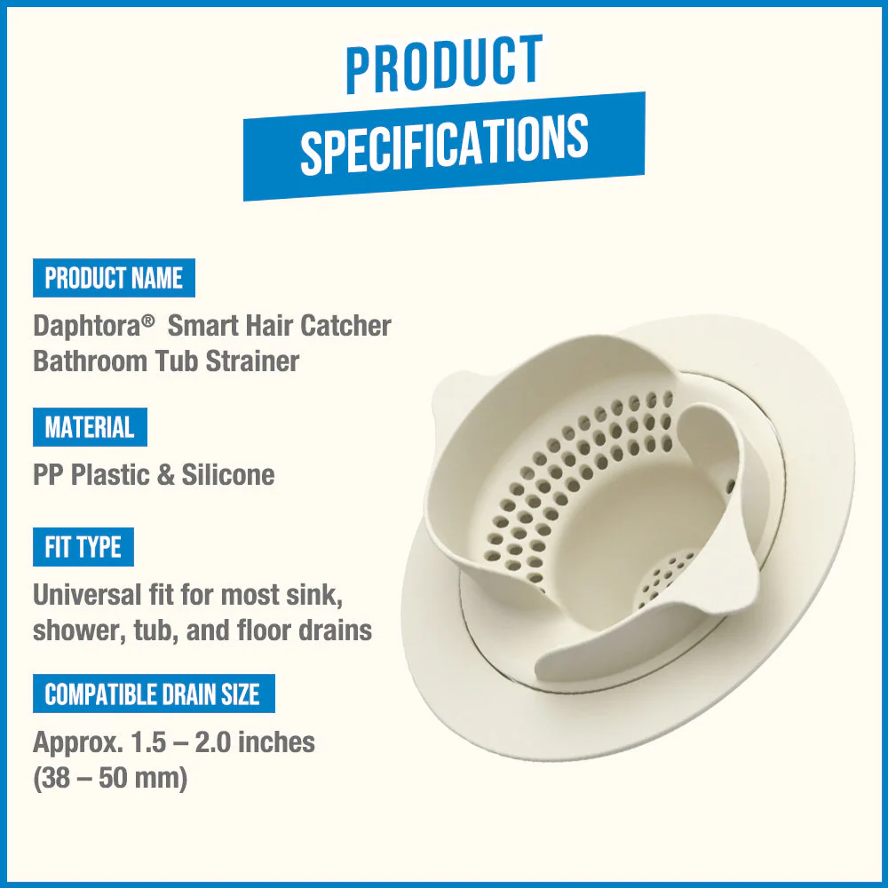 Daphtora® 2026 Upgraded Smart Hair Catcher Bathroom Tub Strainer - Image 8