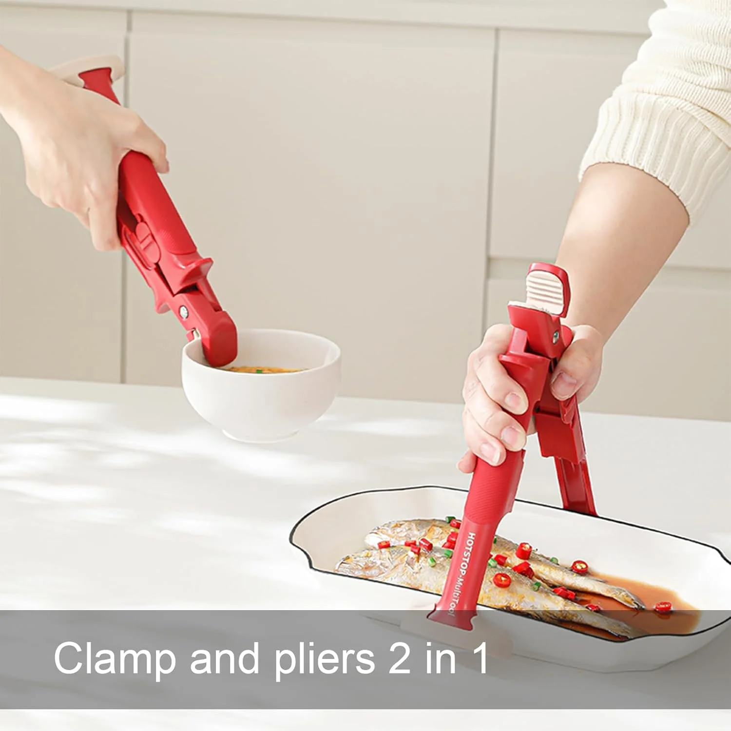Daphtora® 2-in-1 Anti-Scald Bowl Holder Clip for Kitchen - Image 2