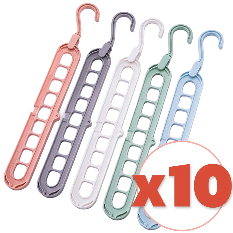 Daphtora® 𝟿-𝚃𝚒𝚎𝚛 𝚂𝚙𝚊𝚌𝚎 𝚂𝚊𝚟𝚒𝚗𝚐 Hanger Organizer - Image 7