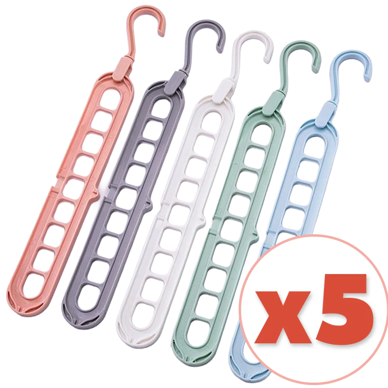 Daphtora® 𝟿-𝚃𝚒𝚎𝚛 𝚂𝚙𝚊𝚌𝚎 𝚂𝚊𝚟𝚒𝚗𝚐 Hanger Organizer - Image 9